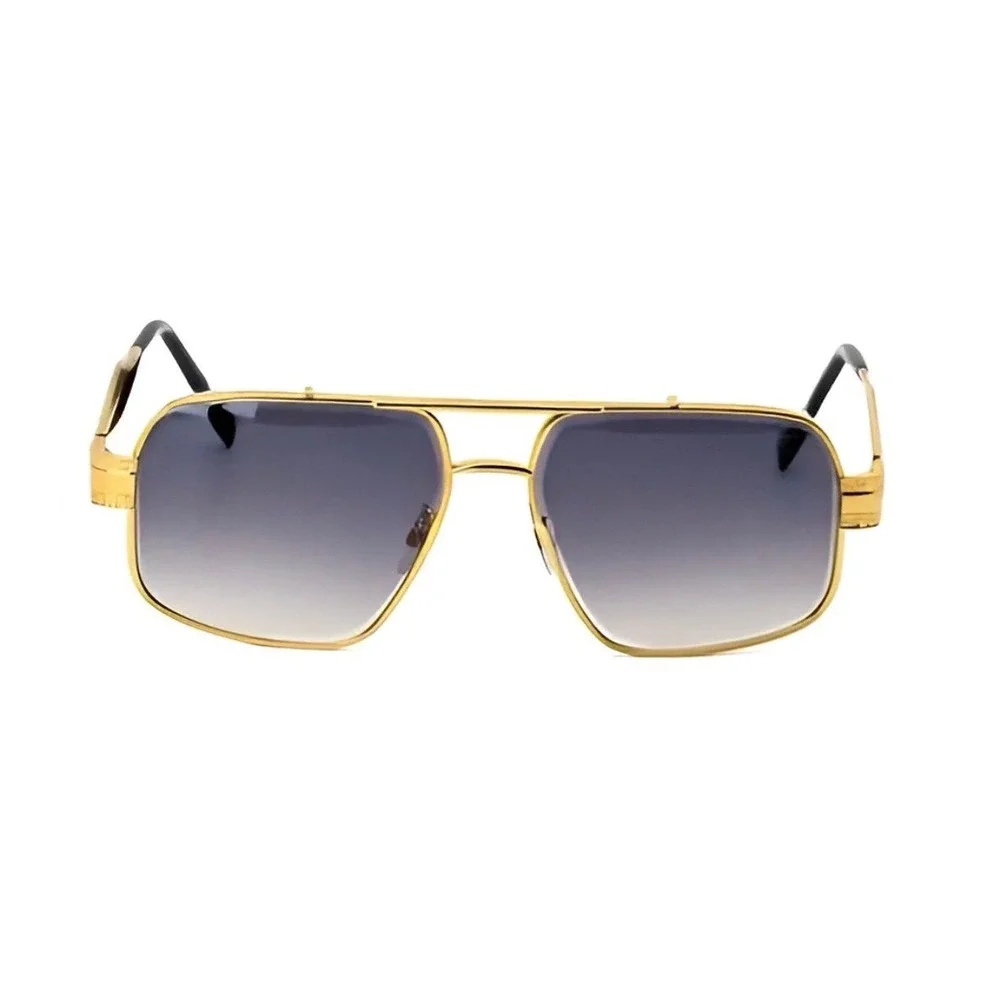 Mens Gold Square Aviator Sunglasses Bold‎ Shaped Sophisticated Classy 80's 90's